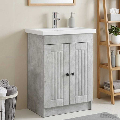 vidaXL Bathroom under Sink Cabinet Concrete Grey 78.5 x 37.5 x 81 cm 1