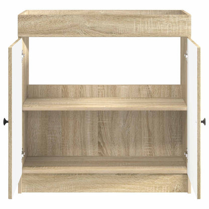 vidaXL Bathroom under Sink Cabinet Sonoma Oak 56 x 37.5 x 81 cm 4