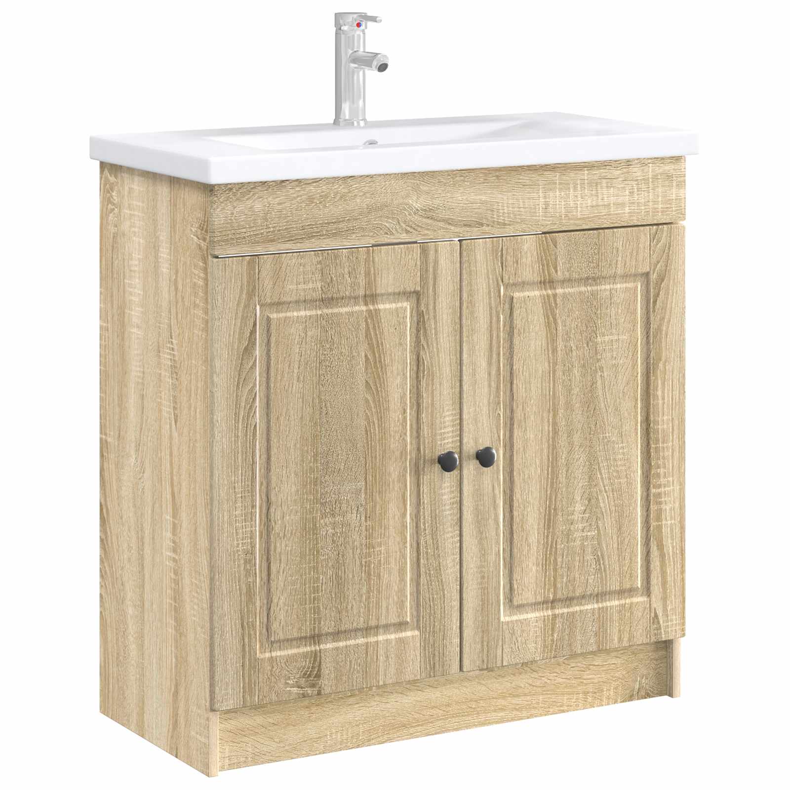 vidaXL Bathroom under Sink Cabinet Sonoma Oak 56 x 37.5 x 81 cm 3