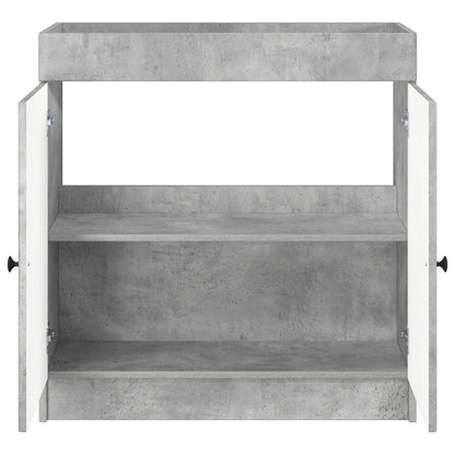 vidaXL Bathroom under Sink Cabinet Concrete Grey 56 x 37.5 x 81 cm 4