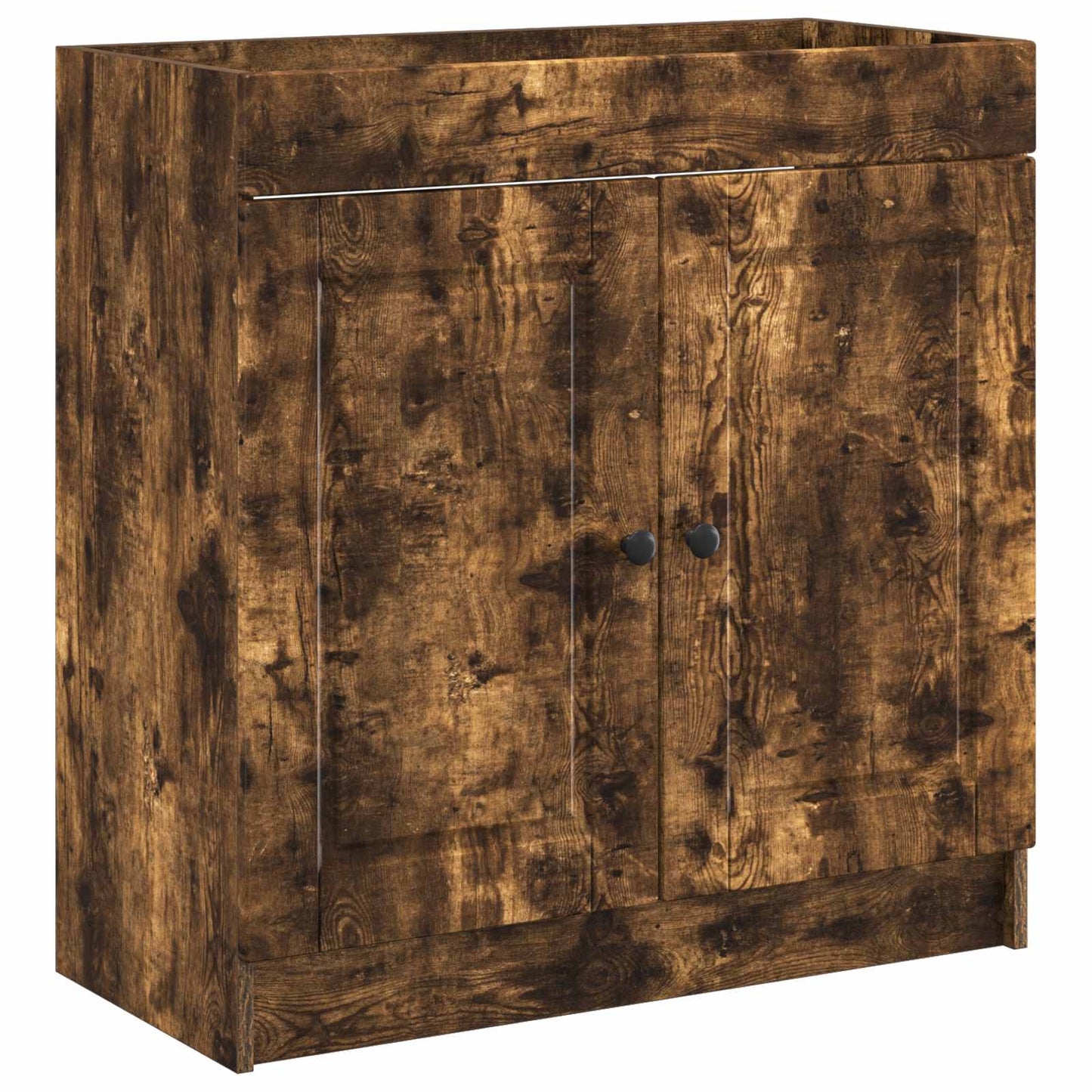 vidaXL Bathroom under Sink Cabinet Smoked Oak 56 x 37.5 x 81 cm 2