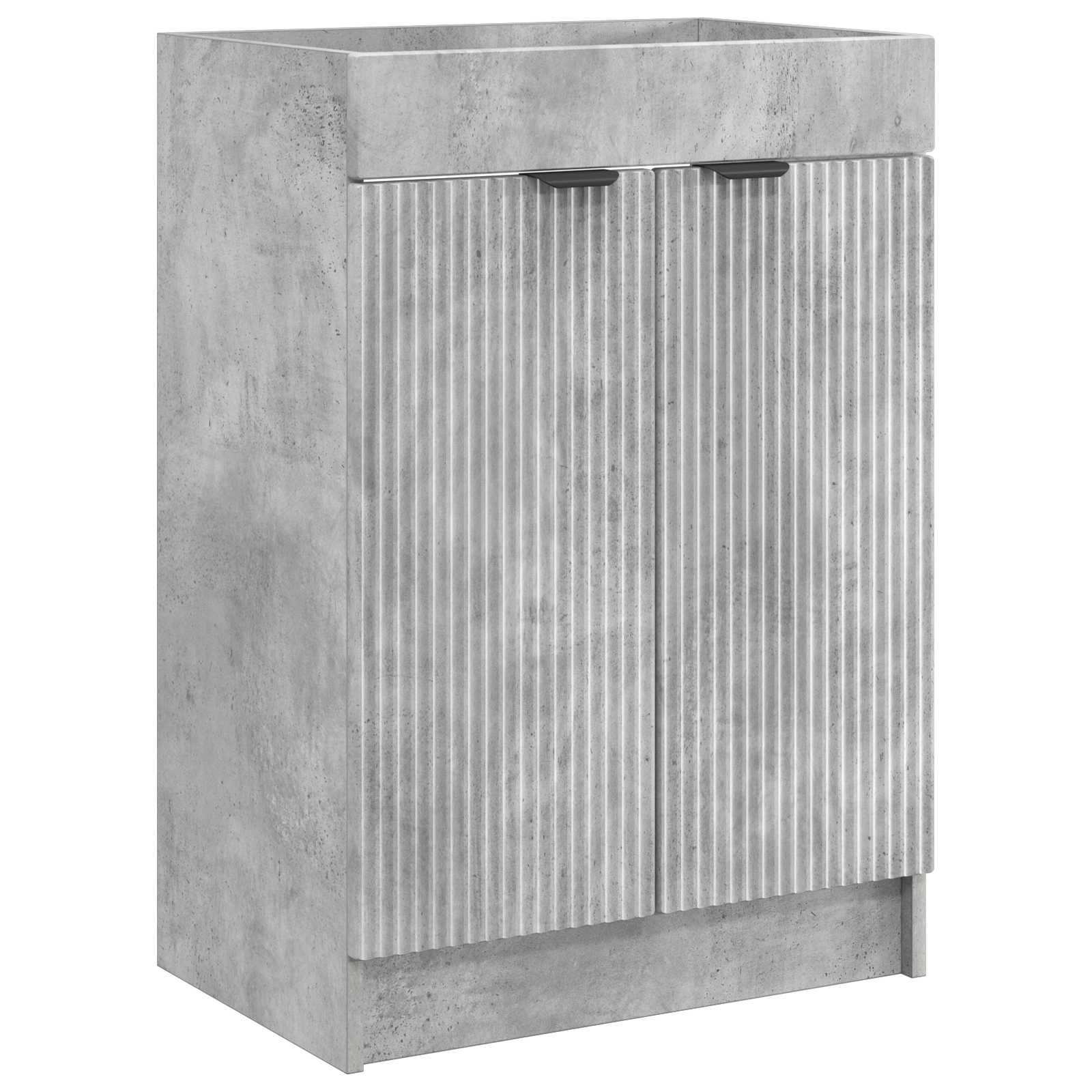 vidaXL Bathroom under Sink Cabinet Concrete Grey 56 x 37.5 x 81 cm 2