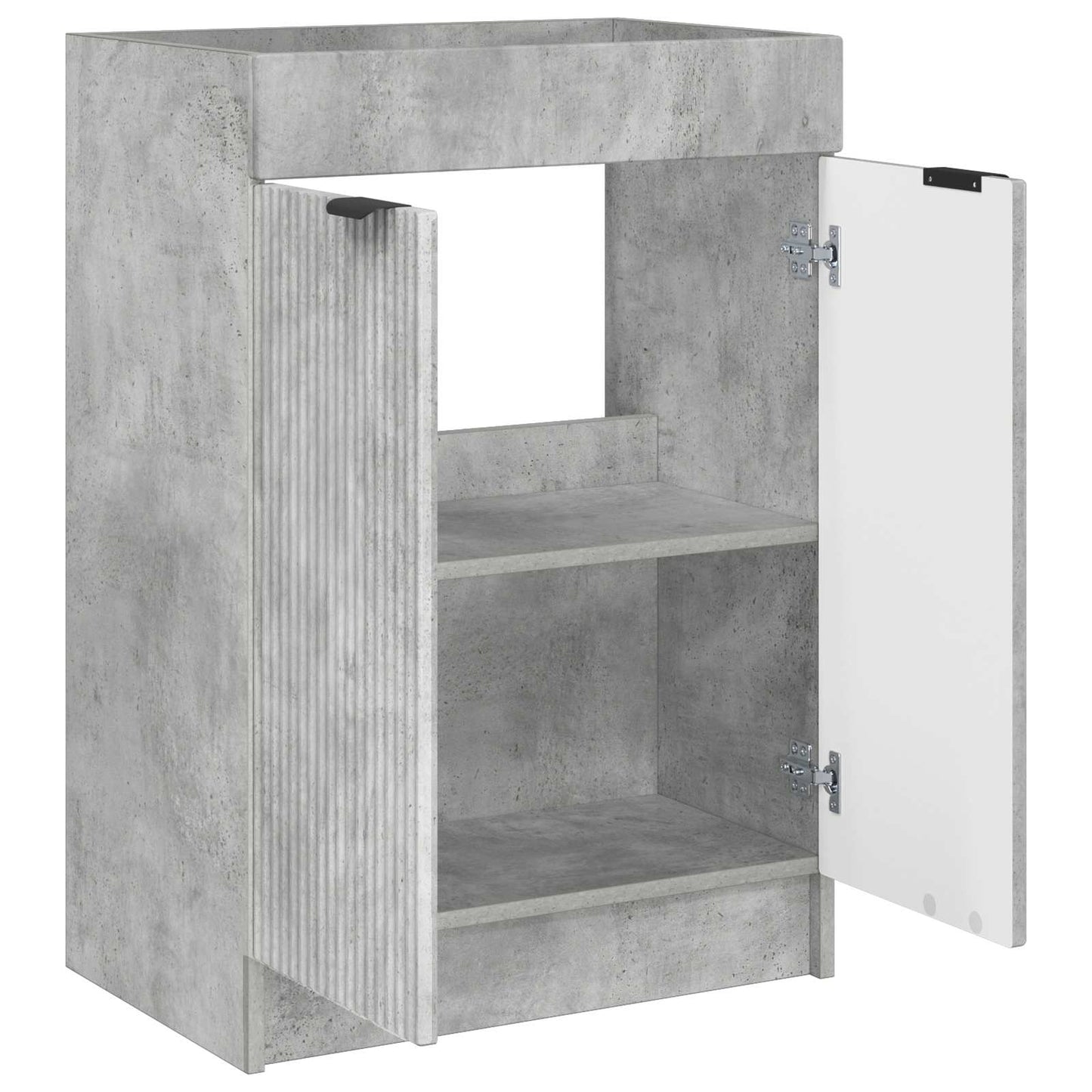 vidaXL Bathroom under Sink Cabinet Concrete Grey 56 x 37.5 x 81 cm 4
