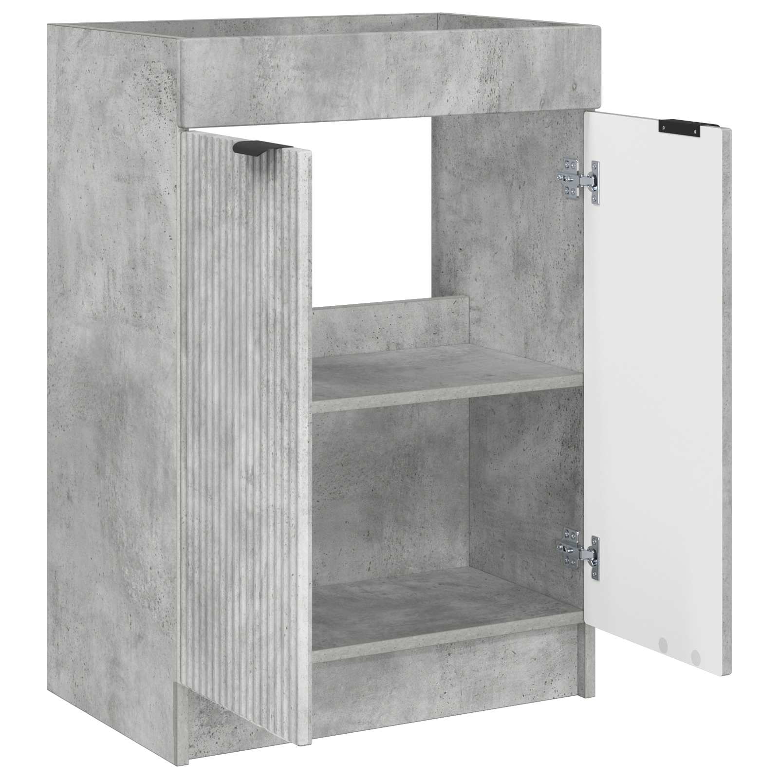 vidaXL Bathroom under Sink Cabinet Concrete Grey 56 x 37.5 x 81 cm 4