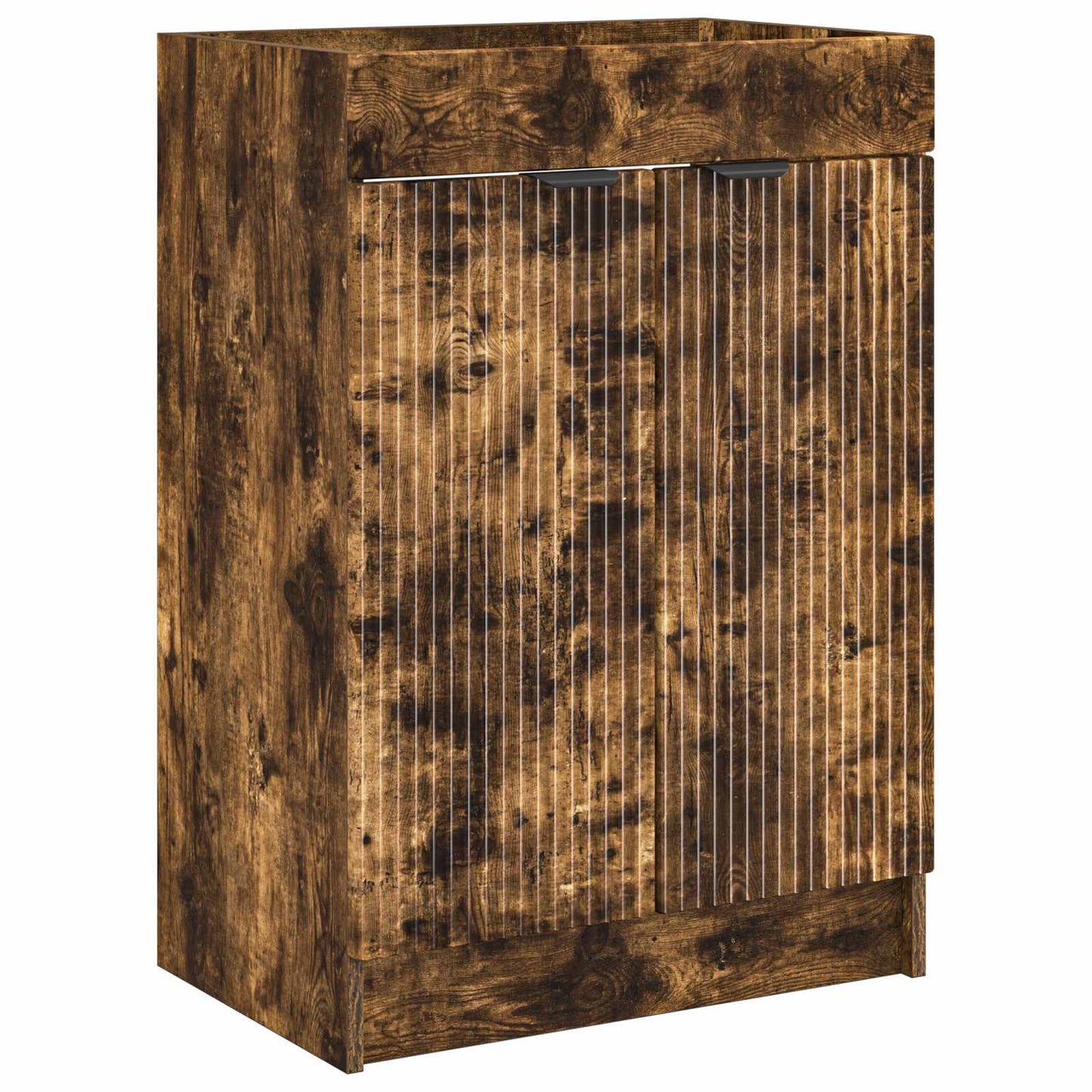 vidaXL Bathroom under Sink Cabinet Smoked Oak 56 x 37.5 x 81 cm 2