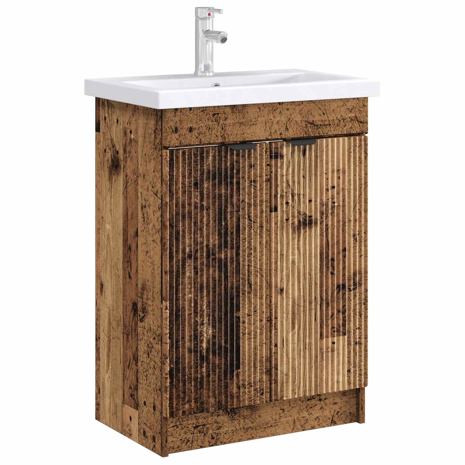 vidaXL Bathroom under Sink Cabinet Old Wood 56 x 37.5 x 81 cm 3