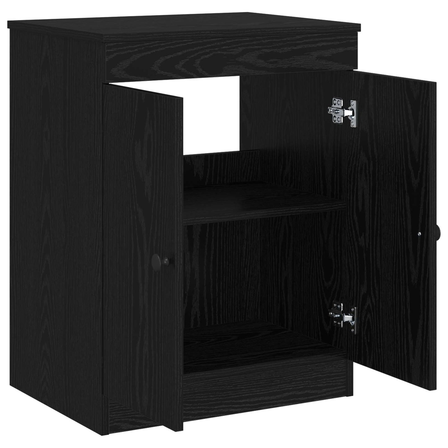 vidaXL Bathroom Cabinet Black 54 x 41 x 70 cm Engineered Wood 4