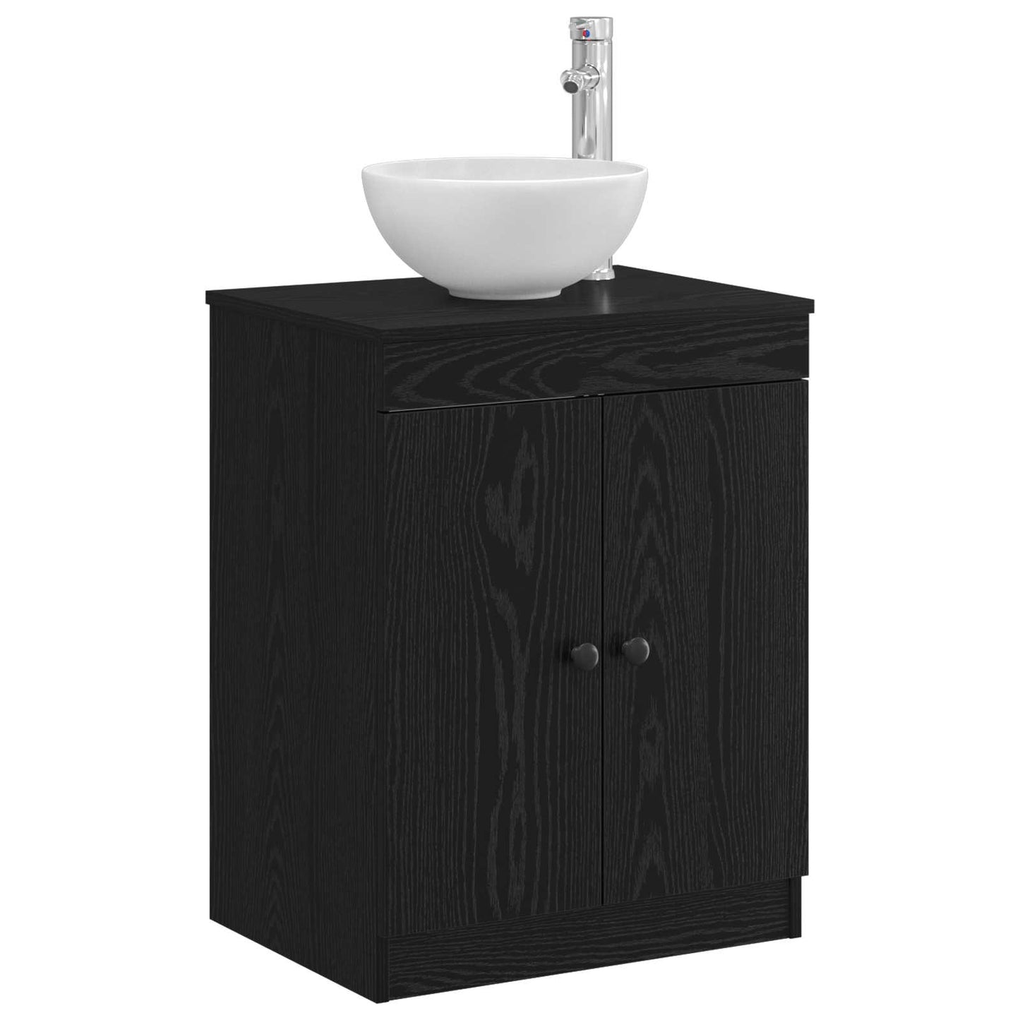 vidaXL Bathroom Cabinet Black 54 x 41 x 70 cm Engineered Wood 3