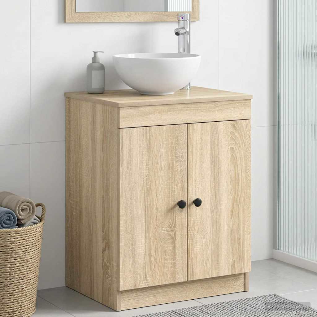 vidaXL Bathroom Cabinet Sonoma Oak 54 x 41 x 70 cm Engineered Wood 1