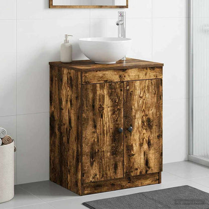 vidaXL Bathroom Cabinet Smoked Oak 54 x 41 x 70 cm Engineered Wood 1