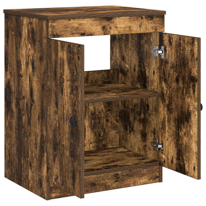 vidaXL Bathroom Cabinet Smoked Oak 54 x 41 x 70 cm Engineered Wood 4