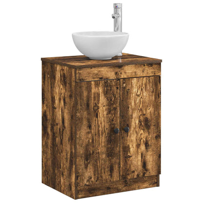 vidaXL Bathroom Cabinet Smoked Oak 54 x 41 x 70 cm Engineered Wood 3