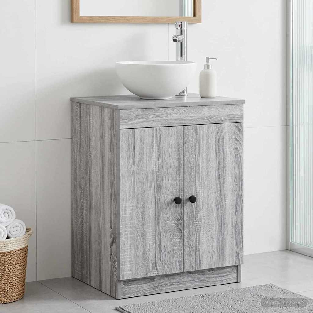 vidaXL Bathroom Cabinet Grey Sonoma 54 x 41 x 70 cm Engineered Wood 1