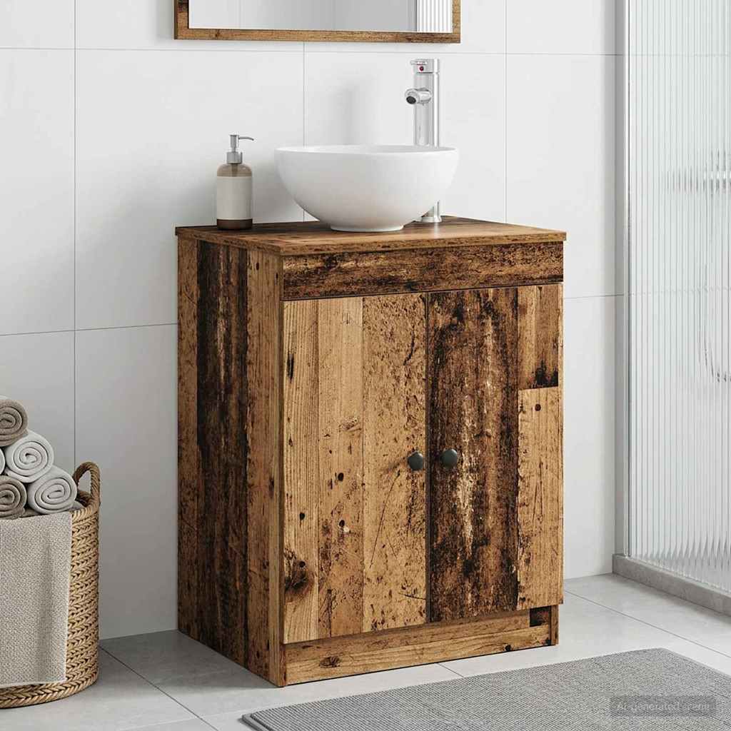 vidaXL Bathroom Cabinet Old Wood 54 x 41 x 70 cm Engineered Wood 1