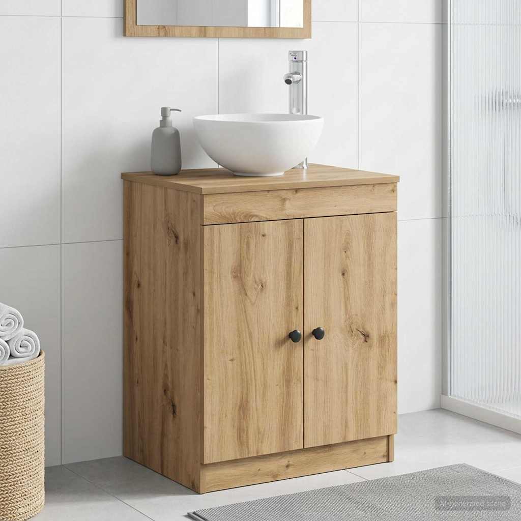 vidaXL Bathroom Cabinet Artisan Oak 54 x 41 x 70 cm Engineered Wood 1