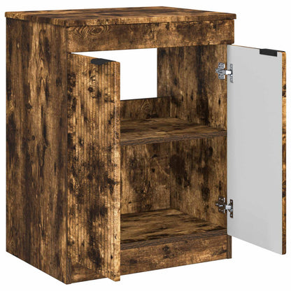 vidaXL Bathroom Cabinet Smoked Oak 54 x 41 x 70 cm Engineered Wood 4