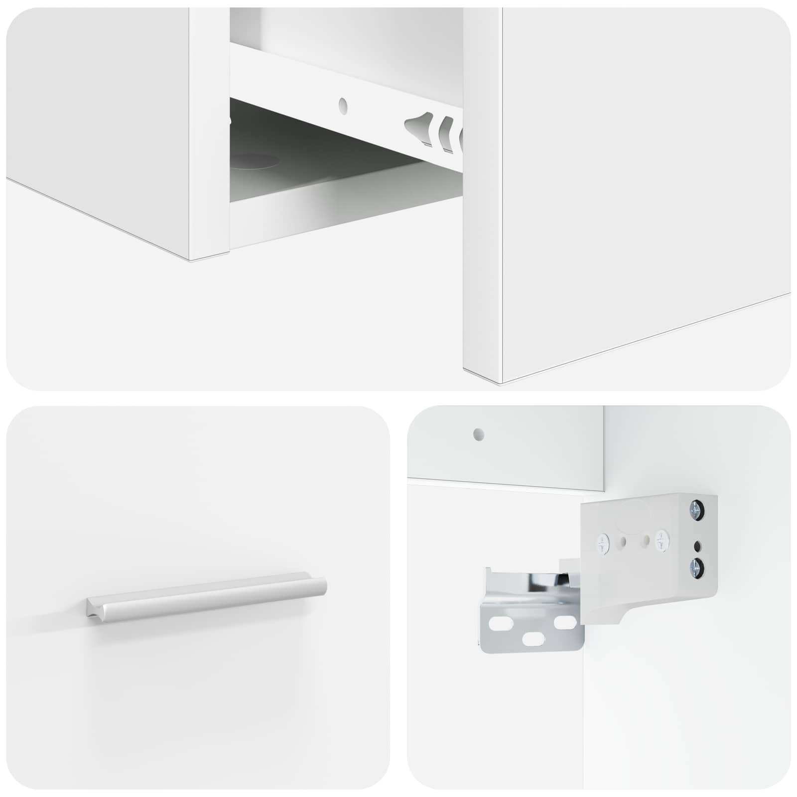 vidaXL Wall-Mounted Bathroom Cabinet White 62.5 x 44.5 x 50 cm 6