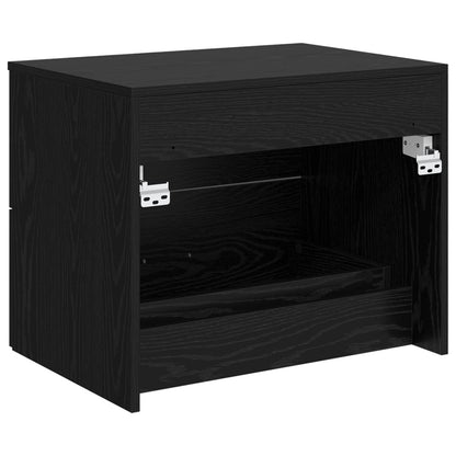 vidaXL Wall-Mounted Bathroom Cabinet Black Oak 62.5 x 44.5 x 50 cm 5