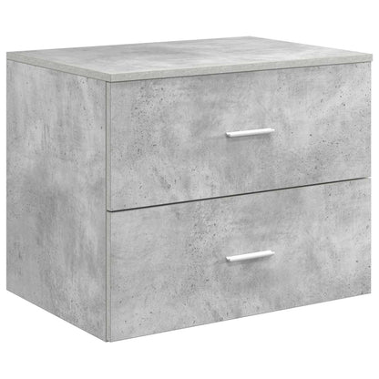 vidaXL Wall-Mounted Bathroom Cabinet Concrete Grey 62.5 x 44.5 x 50 cm 2