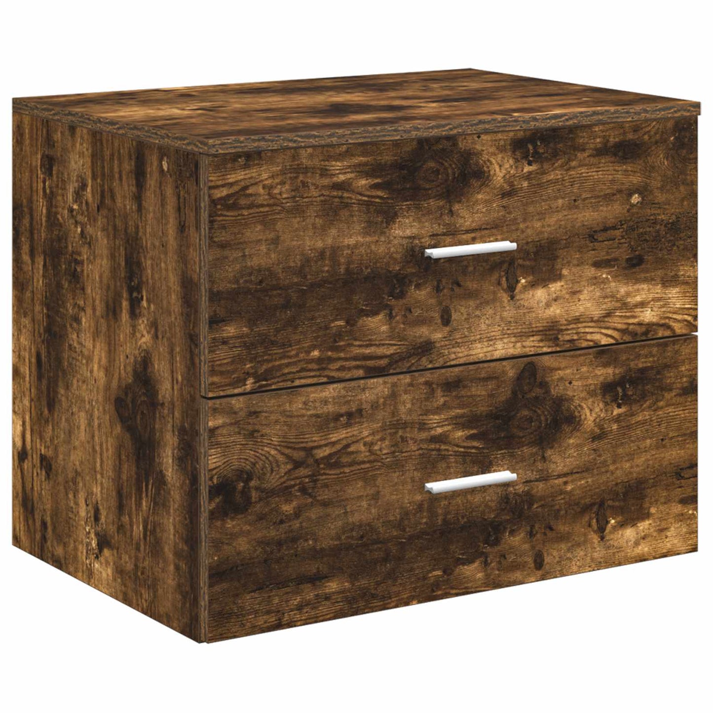 vidaXL Wall-Mounted Bathroom Cabinet Smoked Oak 62.5 x 44.5 x 50 cm 2