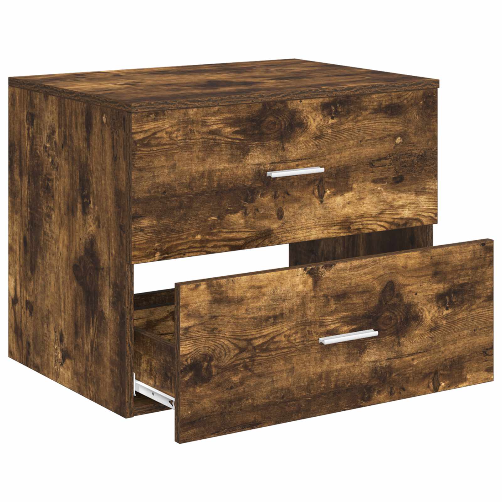 vidaXL Wall-Mounted Bathroom Cabinet Smoked Oak 62.5 x 44.5 x 50 cm 3
