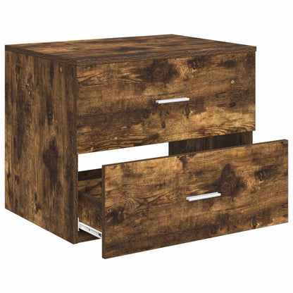 vidaXL Wall-Mounted Bathroom Cabinet Smoked Oak 62.5 x 44.5 x 50 cm 3