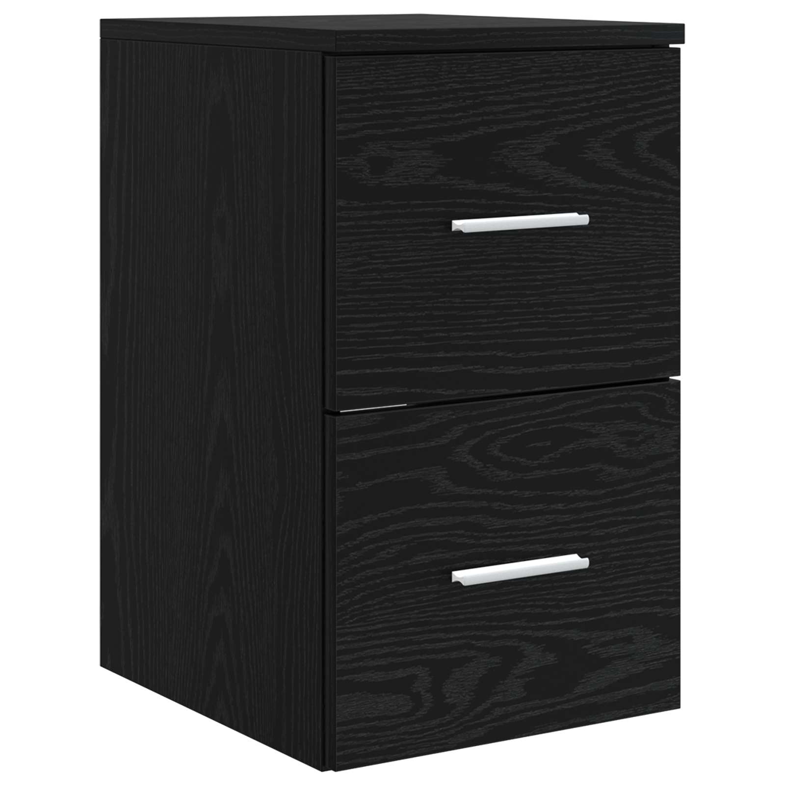 vidaXL Bathroom Cabinet In-between Black Oak 30 x 44.5 x 50 cm 2