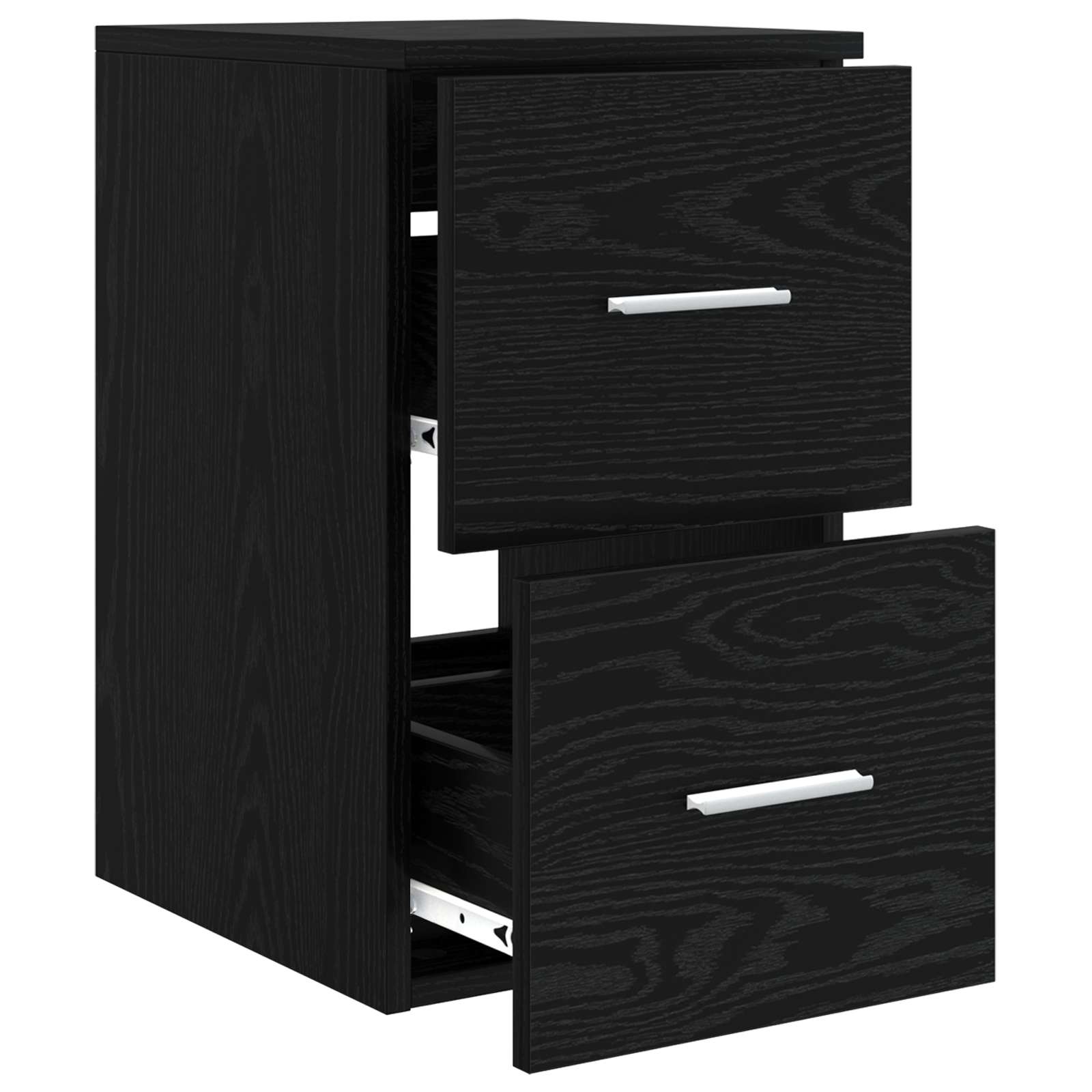 vidaXL Bathroom Cabinet In-between Black Oak 30 x 44.5 x 50 cm 4