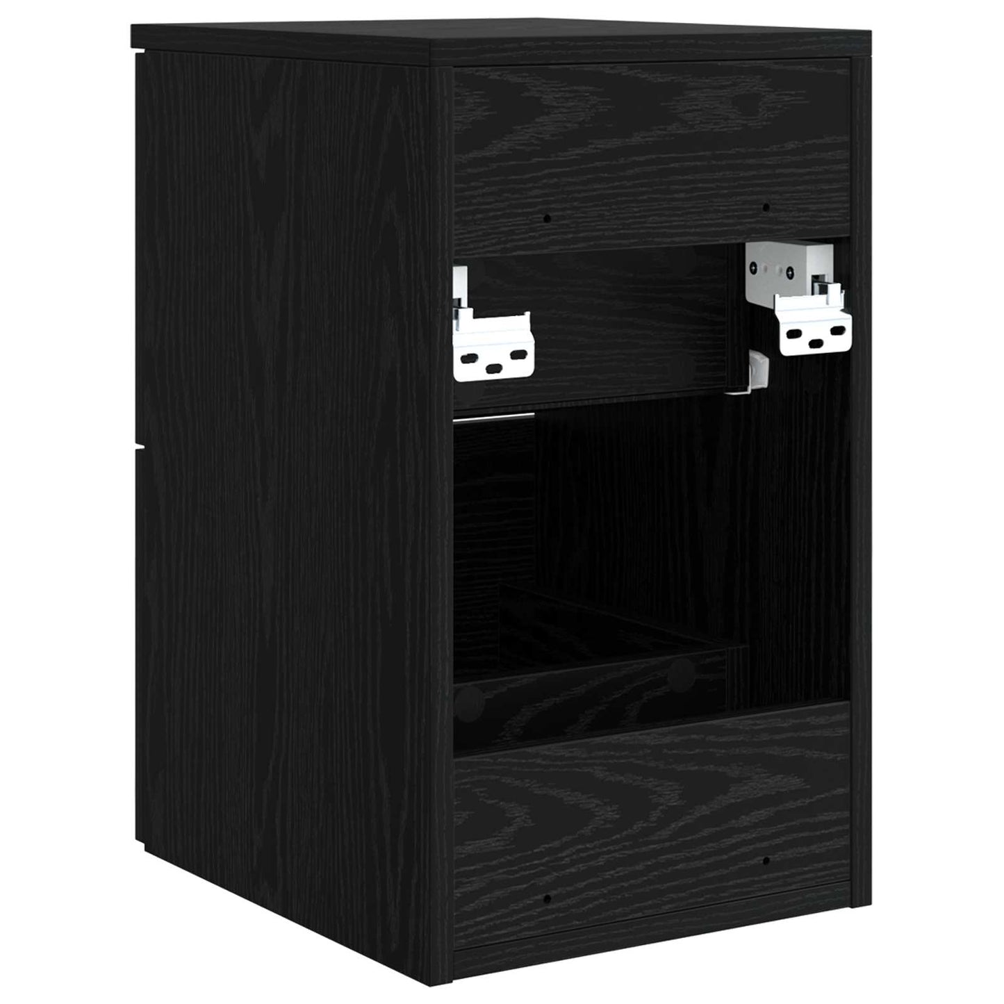 vidaXL Bathroom Cabinet In-between Black Oak 30 x 44.5 x 50 cm 5