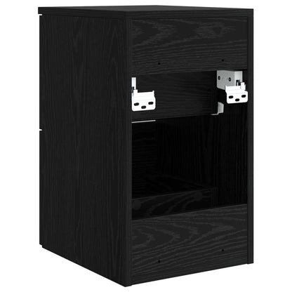 vidaXL Bathroom Cabinet In-between Black Oak 30 x 44.5 x 50 cm 5