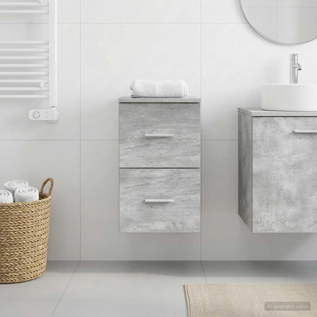 vidaXL Bathroom Cabinet In-between Concrete Grey 30 x 44.5 x 50 cm 1
