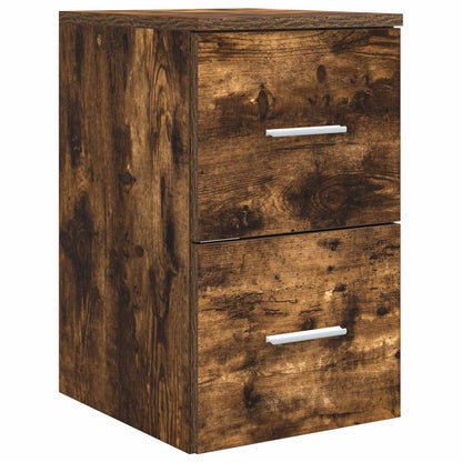 vidaXL Bathroom Cabinet In-between Smoked Oak 30 x 44.5 x 50 cm 2