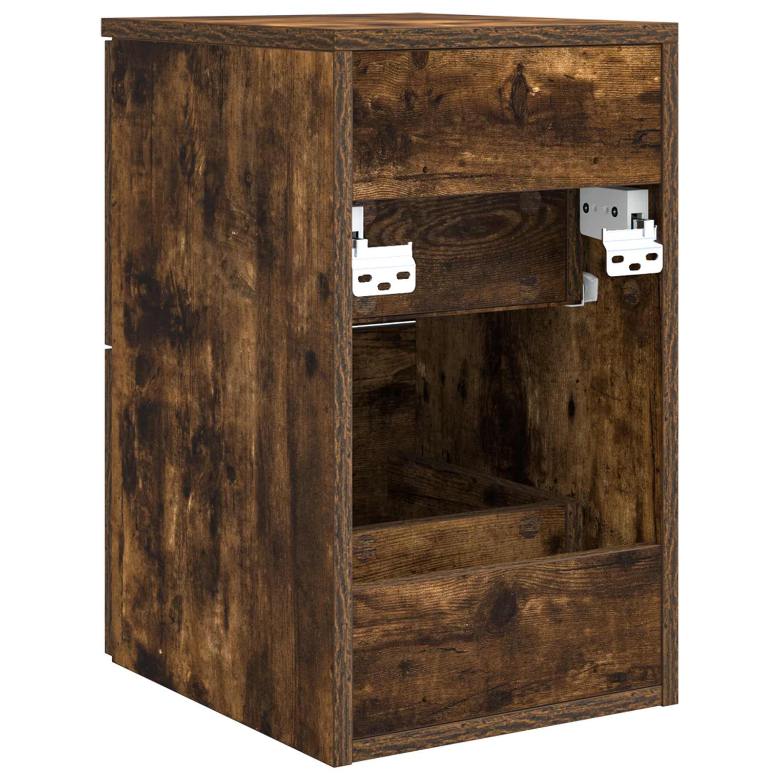 vidaXL Bathroom Cabinet In-between Smoked Oak 30 x 44.5 x 50 cm 5