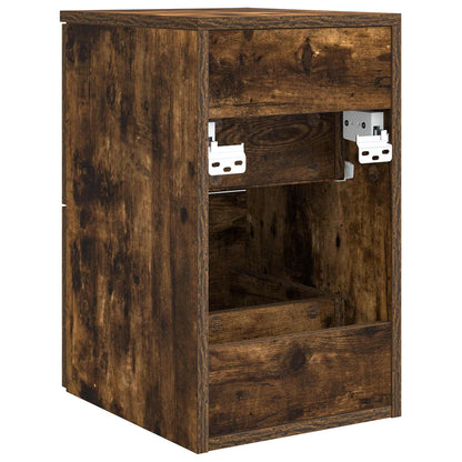 vidaXL Bathroom Cabinet In-between Smoked Oak 30 x 44.5 x 50 cm 5