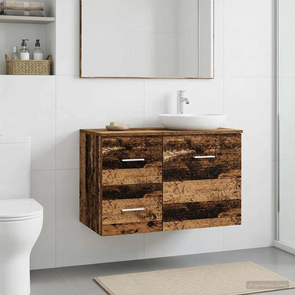 vidaXL Bathroom Cabinet In-between Artisan Oak 30 x 44.5 x 50 cm 1