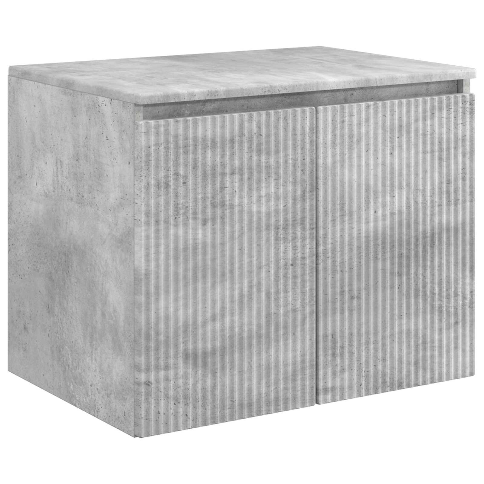 vidaXL Wall-mounted Bathroom Cabinet Concrete Grey 62.5 x 44.5 x 50 cm 2