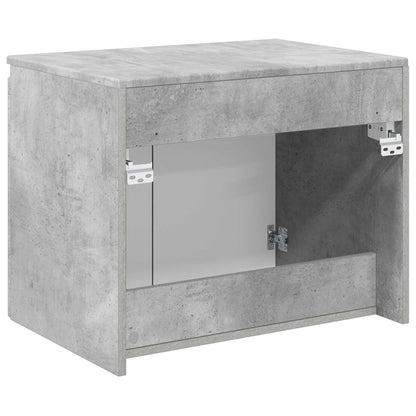 vidaXL Wall-mounted Bathroom Cabinet Concrete Grey 62.5 x 44.5 x 50 cm 5