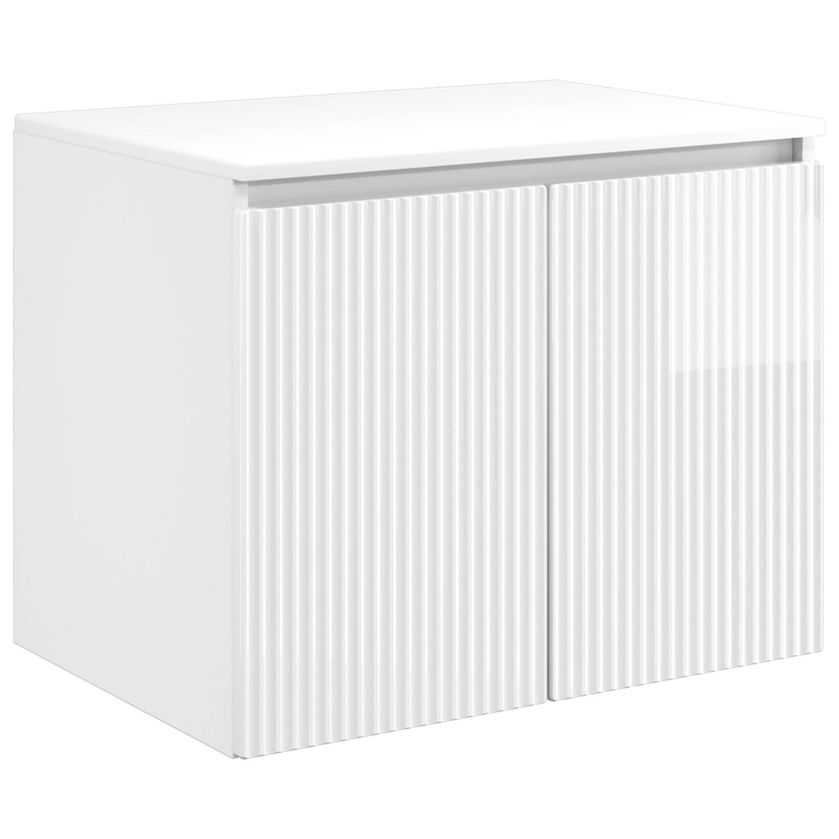 vidaXL Wall-mounted Bathroom Cabinet High Gloss White 2