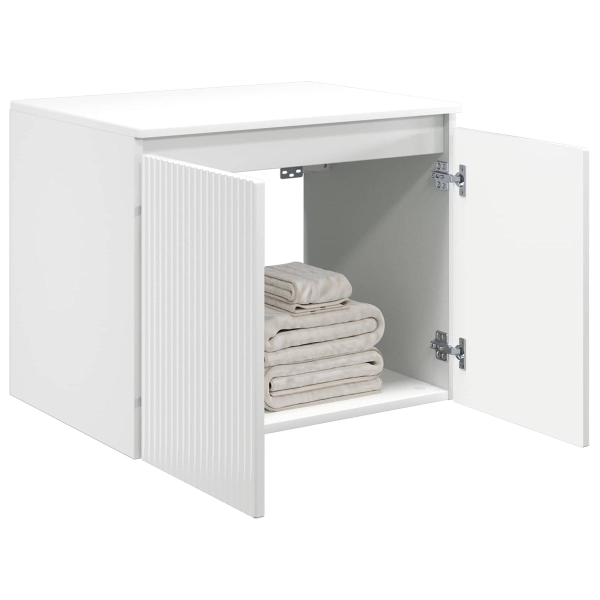 vidaXL Wall-mounted Bathroom Cabinet High Gloss White 3