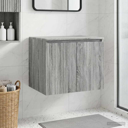 vidaXL Wall-mounted Bathroom Cabinet Grey Sonoma 62.5 x 44.5 x 50 cm 1