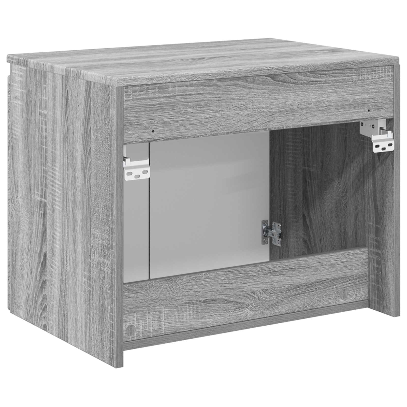 vidaXL Wall-mounted Bathroom Cabinet Grey Sonoma 62.5 x 44.5 x 50 cm 5