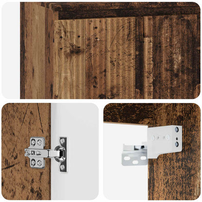 vidaXL Wall-mounted Bathroom Cabinet Old Wood 62.5 x 44.5 x 50 cm 6