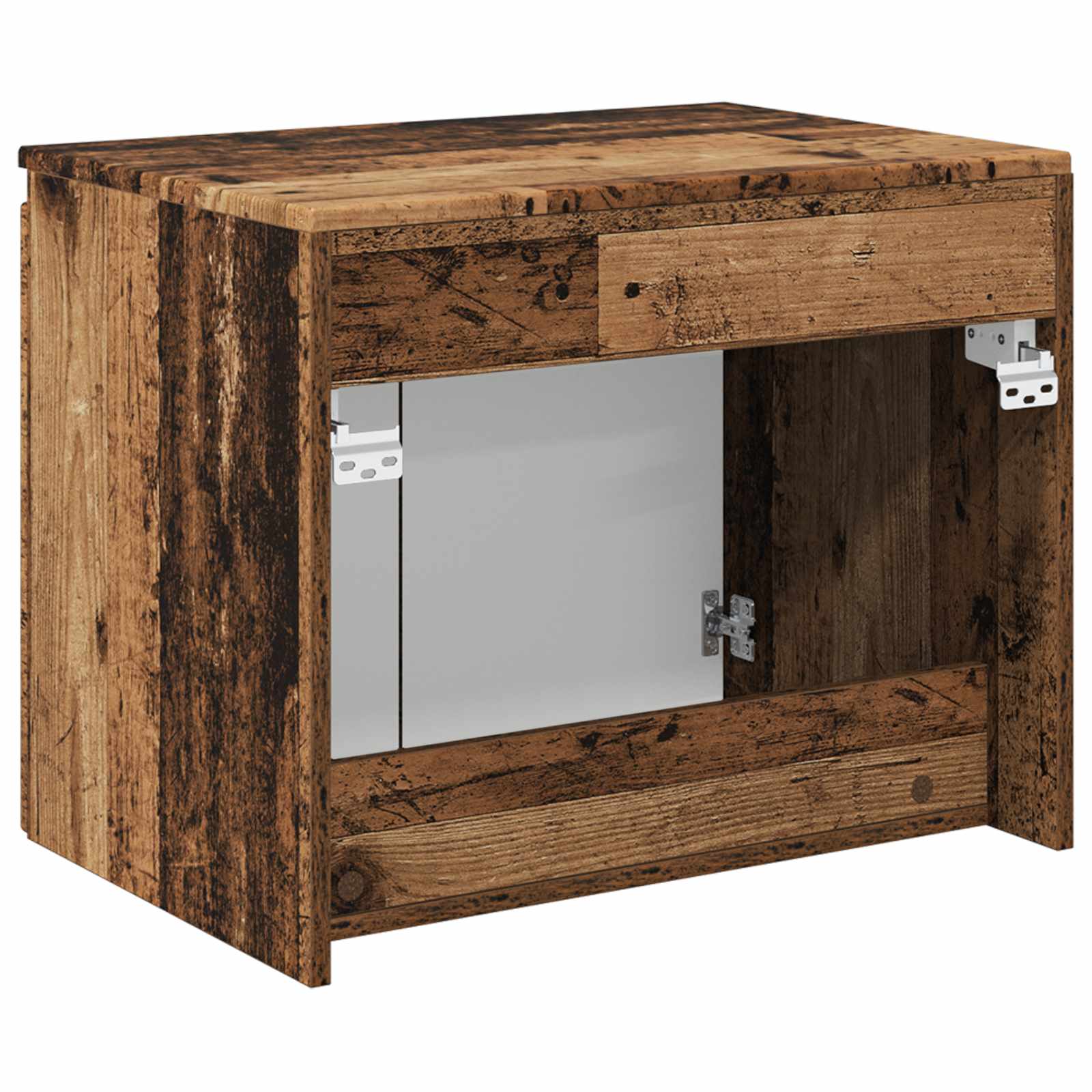vidaXL Wall-mounted Bathroom Cabinet Old Wood 62.5 x 44.5 x 50 cm 5