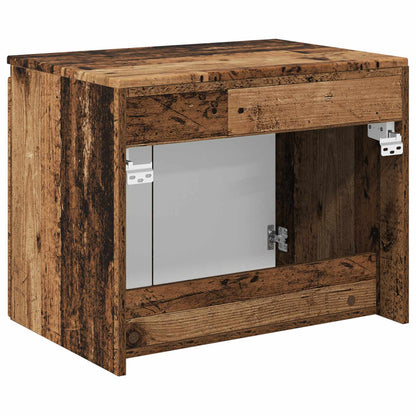 vidaXL Wall-mounted Bathroom Cabinet Old Wood 62.5 x 44.5 x 50 cm 5