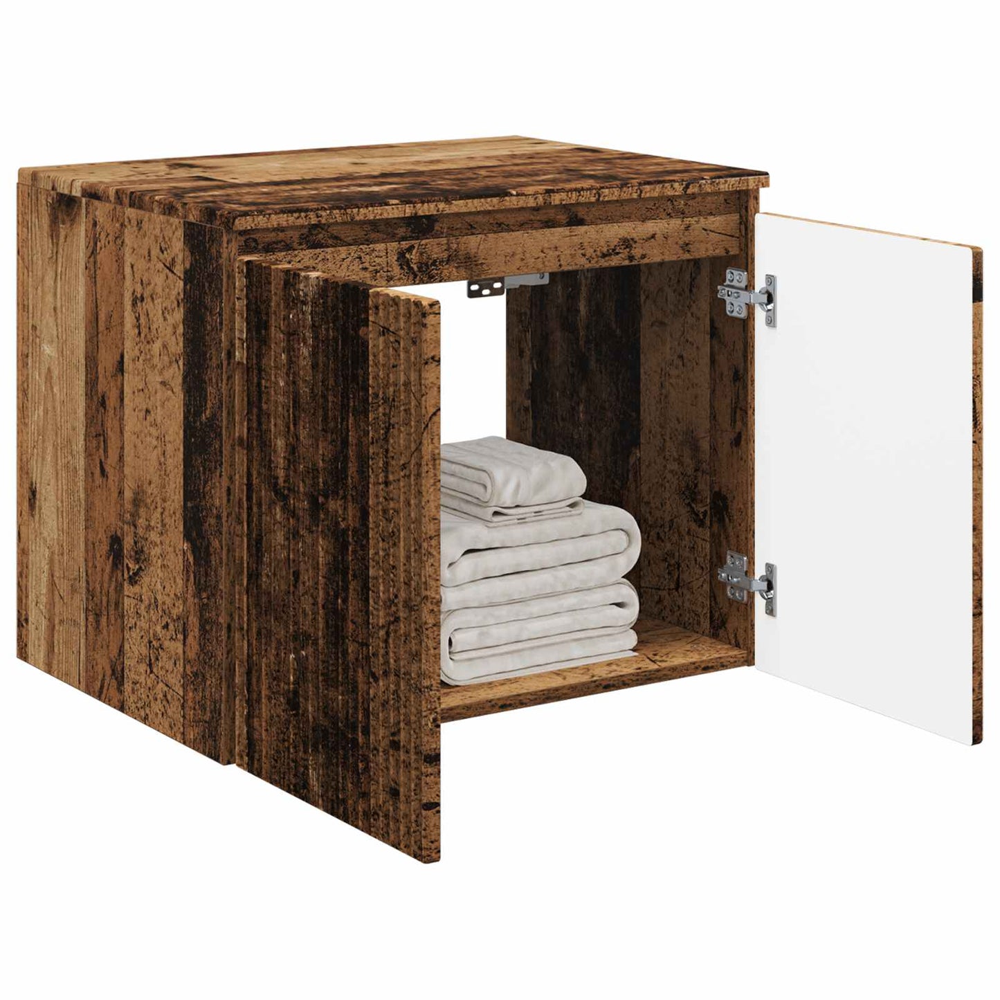 vidaXL Wall-mounted Bathroom Cabinet Old Wood 62.5 x 44.5 x 50 cm 3