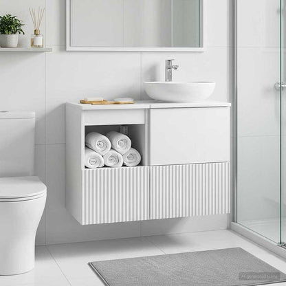 vidaXL Bathroom Cabinet High Gloss White 30 x 41 x 50 cm 1