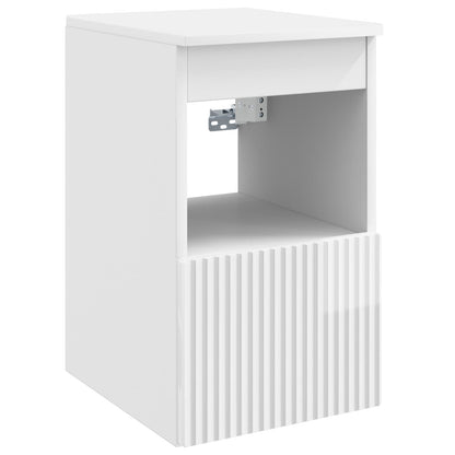 vidaXL Bathroom Cabinet High Gloss White 30 x 41 x 50 cm 2