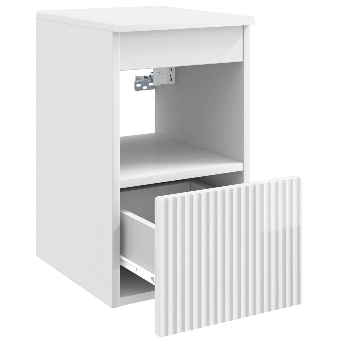 vidaXL Bathroom Cabinet High Gloss White 30 x 41 x 50 cm 5