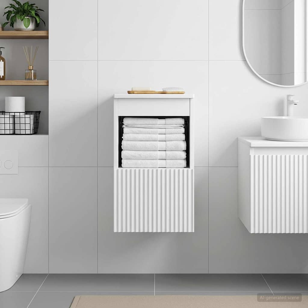 vidaXL Bathroom Cabinet White 30 x 44.5 x 50 cm Engineered Wood 1