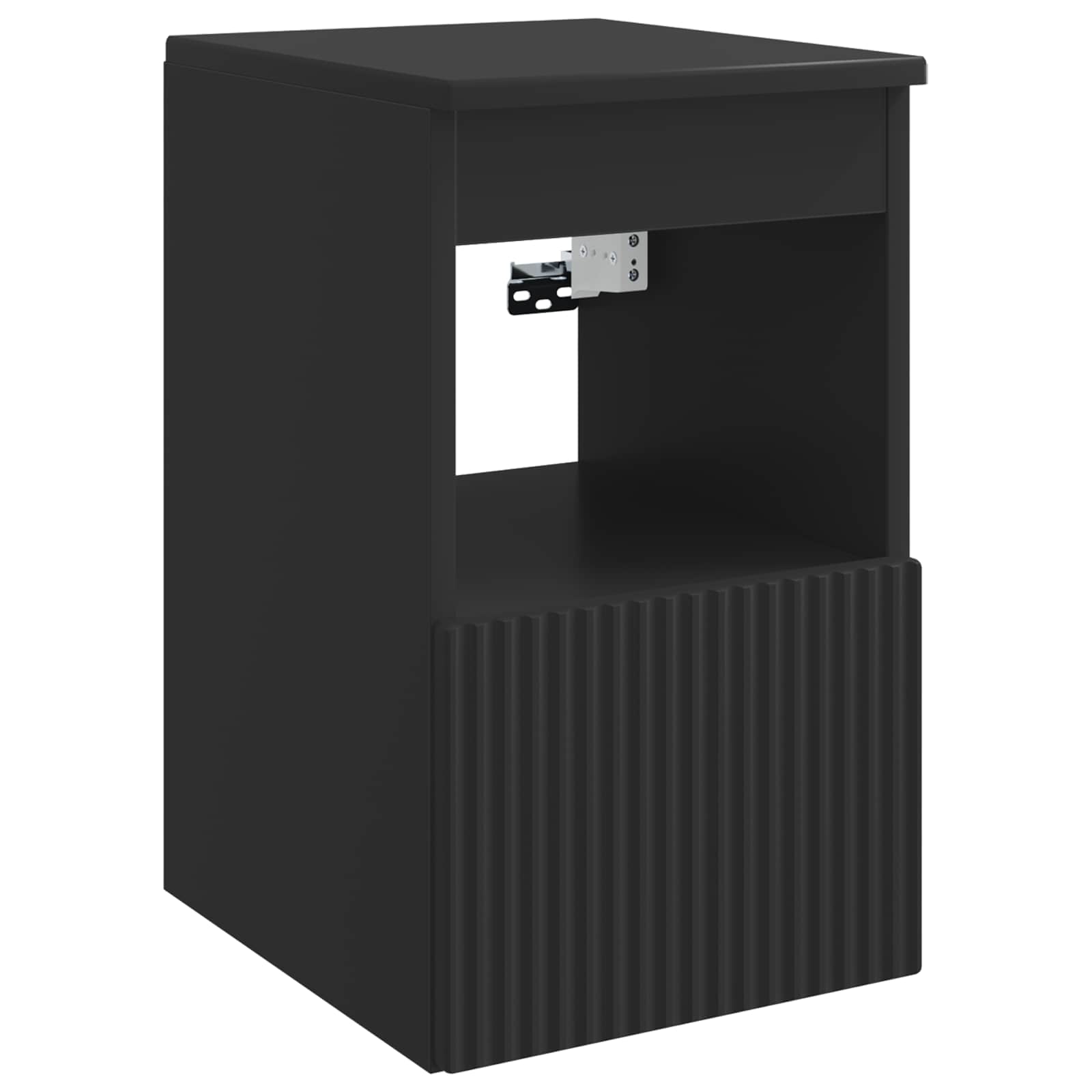 vidaXL Bathroom Cabinet Black 30 x 44.5 x 50 cm Engineered Wood 2
